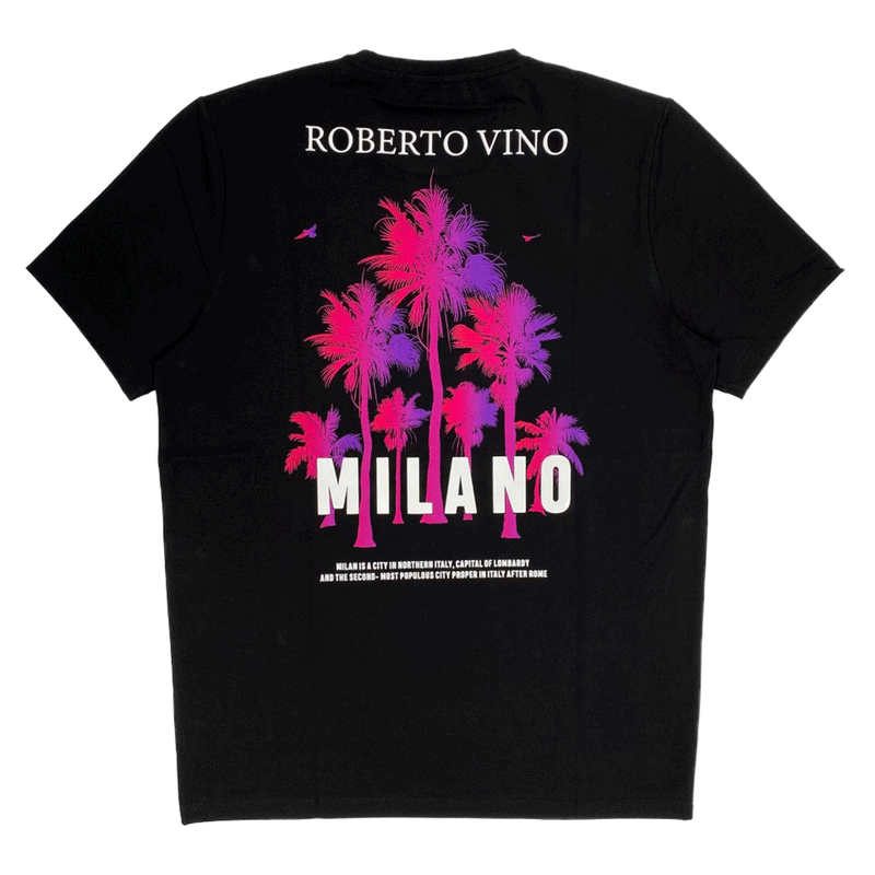 Roberto Vino Milano Black Men T-Shirts RVT-45