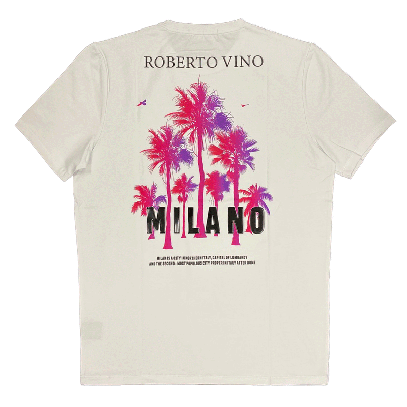 Roberto Vino Milano White Men T-Shirts RVT-45
