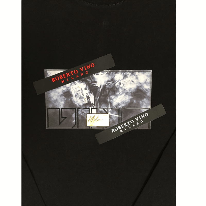 Roberto Vino Black Men Long Sleeve T-Shirt RVTSHIRT-10