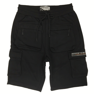 Smoke Rise Utility Fleece Black Men Shorts SFS21291