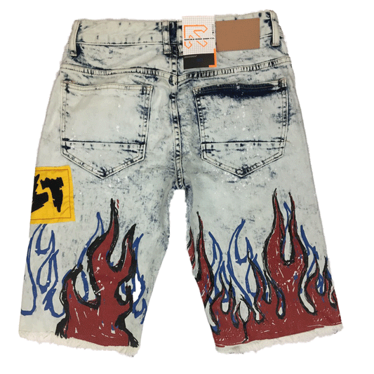 Smoke Rise Flame Graphic Angbl/Blue Shorts SJS21161