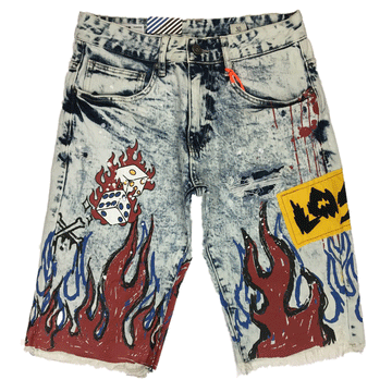 Smoke Rise Flame Graphic Angbl/Blue Shorts SJS21161