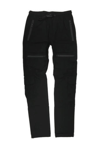 American Stitch Front Pocket Black Men Joggers SS21-B403