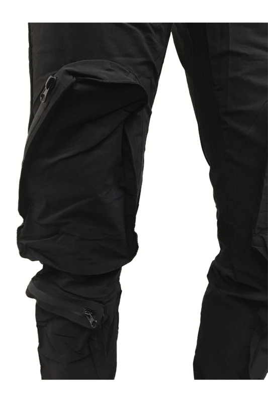 American Stitch Water Zip Black Men Joggers SS21-B407