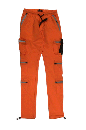 American Stitch Cargo 8 Packets Orange Men Nylon Joggers SS22-B330