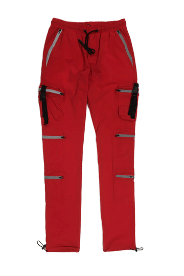 American Stitch Cargo 8 Packets Red Men Nylon Joggers SS22-B330