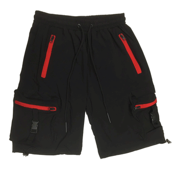 American Stitch Packets Black/Red Men Nylon Shorts SS22-S216