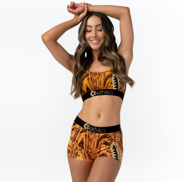 Ethika Womens Staple Boxer Brief  Bomber Golden (AST, Large) at   Women's Clothing store