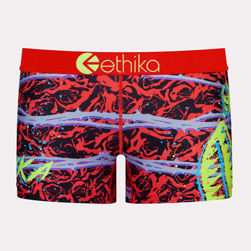 Ethika Bomber Among Thorns Red/Black Women Shorts WLUS1754