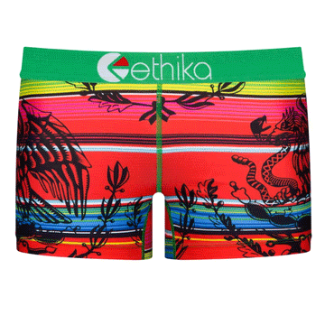 Ethika Soto St Green/Red Women Shorts WLUS1763