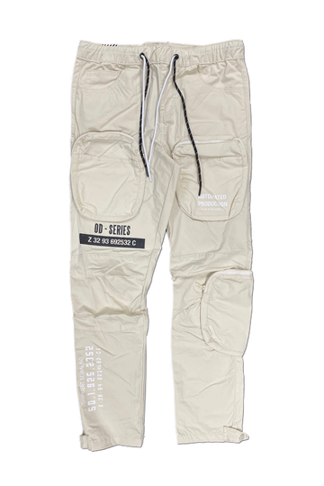 Smoke Rise Fashion Oatmeal Men Nylon Pants WP22282R