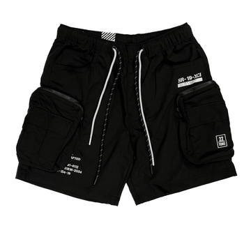 Smoke Rise Printed Nylon Black Men Shorts WS23182