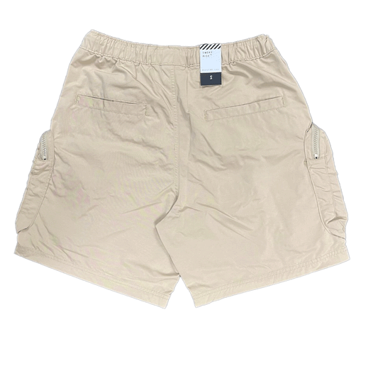 Smoke Rise Printed Nylon Khaki Men Shorts WS23182