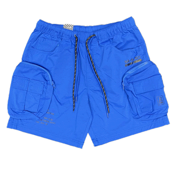 Smoke Rise Printed Nylon Royal Men Shorts WS23182